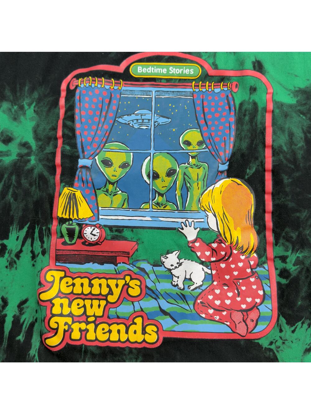Romwe Jenny's New Friends Alien Bedtime Stories Tshirt Sz. MEDIUM